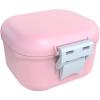 ARGOMAX Leak Proof Denture Bath Cup, Portable Soaking Denture Box, Denture Bath Case with Strainer, for Dentures and Braces (Pink + White). view 2