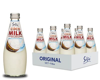 Savia - Coconut Milk Drink, Quality Coconut-Based Beverage, Made with Real Coconut Pulp & Natural, Delicious & Refreshing, Vegetarian, Gluten-Free(9.8oz, 12-Pack) (Original)