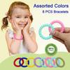 Sensory Chew Bracelets for Boys and Girls, 8 Pack Stretchy Coil Bracelet Fidget Toys for Kids with Autism ADHD SPD or Special Needs, Oral Motor Aids Jewelry Reduce Teething Biting and Anxiety view 2