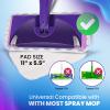 3pcs of Universal 11-inch Velcro Type Reusable Floor Mop Pads Compatible with Wet Jet Refills Machine Washable Thick Microfiber Wet Pads for Hardwood and Household Cleaning Supplies (3pcs) view 3