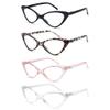 EYEURL 4-Pack Reading Glasses for Women, Fashion Cat Eye Blue Light Blocking Readers with Spring Hinges,3.50 Anti-Glare/UV Rays view 2