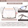 EYEURL 4-Pack Reading Glasses for Women, Fashion Cat Eye Blue Light Blocking Readers with Spring Hinges,3.50 Anti-Glare/UV Rays view 4