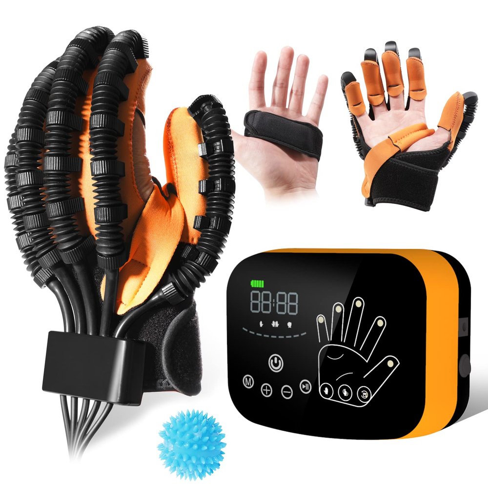 Improved Version Stroke Hand And Finger Function Rehabilitation Robot Gloves,For Arthriti Hemiplegia Stroke Cerebral Palsy Hand Paralysis Patient Recovery Physiotherapy Workout Equipment