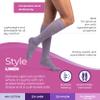 Sigvaris Women's Style Linen Compression Socks 20-30mmHg - Hypoallergenic, Lightweight, Breathable & Sustainable - Large Short - Lavender view 2
