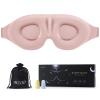 MZOO Luxury Sleep Eye Mask for Side Sleeper Men Women, Zero Eye Pressure 3D Sleeping Mask, Light Blocking Patented Design Night Blindfold, Soft Eye Shade Cover for Travel, Pink view 1
