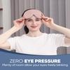 MZOO Luxury Sleep Eye Mask for Side Sleeper Men Women, Zero Eye Pressure 3D Sleeping Mask, Light Blocking Patented Design Night Blindfold, Soft Eye Shade Cover for Travel, Pink view 2