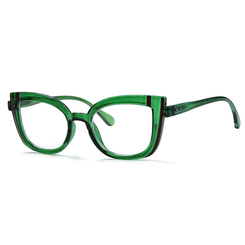 Eyekepper Cat Eye Reading Glasses for Women Cute Readers - Green +4.00
