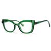 Eyekepper Cat Eye Reading Glasses for Women Cute Readers - Green +4.00 view 1