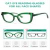 Eyekepper Cat Eye Reading Glasses for Women Cute Readers - Green +4.00 view 3
