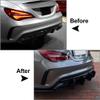 GZYF Black Rear Bumper Lip Spoilers Splitter Diffuser Protector, ABS Car Bumper Diffuser Shark Fin Diffuser For Benz CLA Class W117 C117 CLA180 CLA220 CLA250 CLA260 CLA200 CLA45Sedan view 2