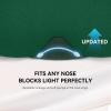 Mavogel Cotton Sleep Eye Mask - Breathable Light Blocking Sleep Mask, Soft Comfortable Night Eye Mask for Men Women, Eye Cover for Travel/Sleeping/Shift Work, Includes Travel Pouch (Green) view 3
