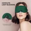 Mavogel Cotton Sleep Eye Mask - Breathable Light Blocking Sleep Mask, Soft Comfortable Night Eye Mask for Men Women, Eye Cover for Travel/Sleeping/Shift Work, Includes Travel Pouch (Green) view 4