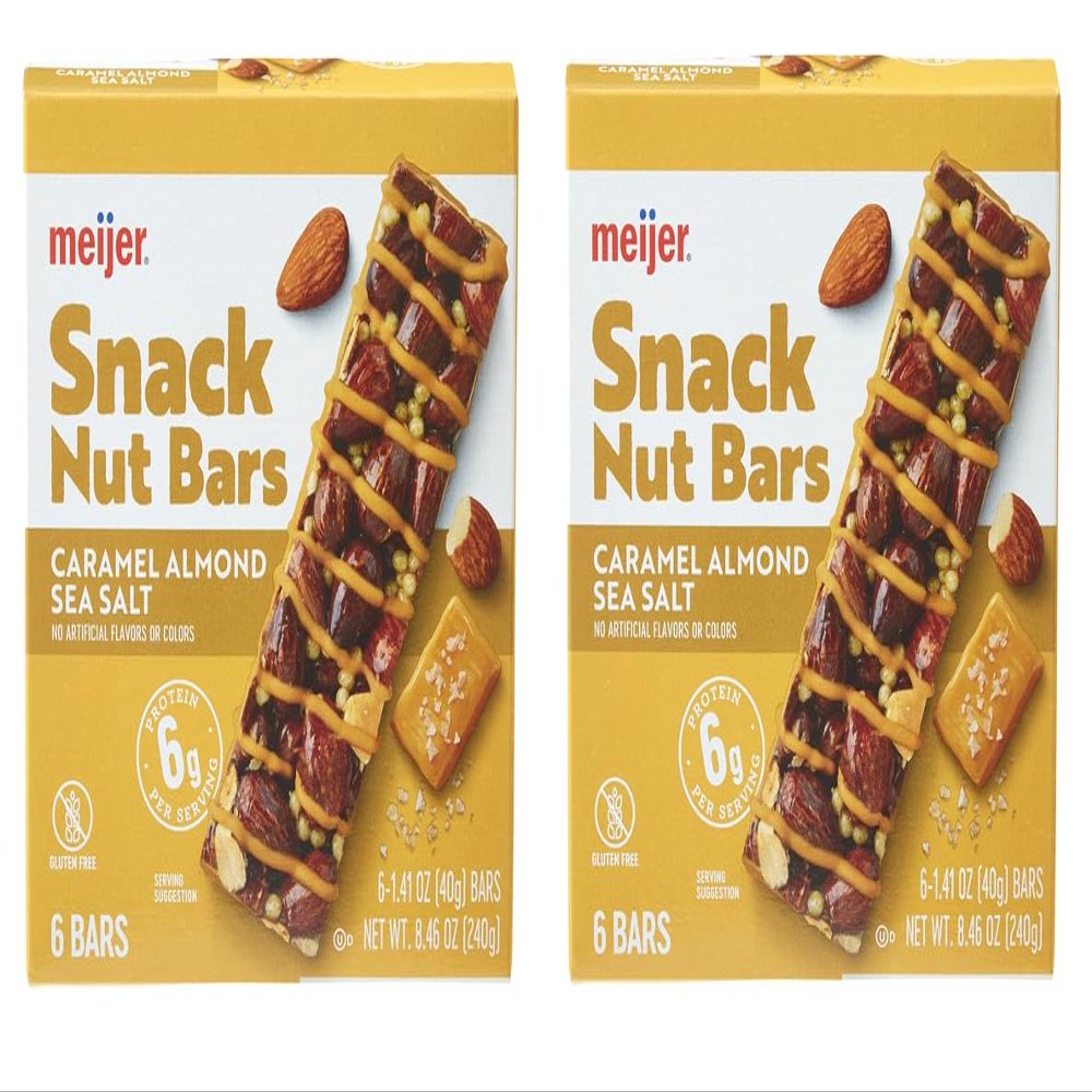Pack Of 2 Snack Nut Bars Caramel Almond Sea Salt 6ct/1.41oz