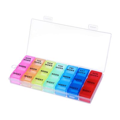 Big Compartments Pill Case Travel Meds Pastillero De Travel Medication Divider Portable Medication Organizer Storage Box Container Small Box Flat Pocket