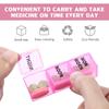 Big Compartments Pill Case Travel Meds Pastillero De Travel Medication Divider Portable Medication Organizer Storage Box Container Small Box Flat Pocket view 3