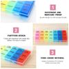 Big Compartments Pill Case Travel Meds Pastillero De Travel Medication Divider Portable Medication Organizer Storage Box Container Small Box Flat Pocket view 4