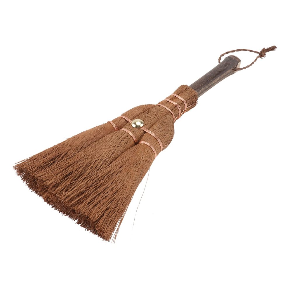 Healeved Small Broom Dust Cleaner House Broom for Small Cleaning Brush Natural Brown Brush