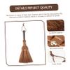 Healeved Small Broom Dust Cleaner House Broom for Small Cleaning Brush Natural Brown Brush view 3