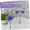 Hemoton Mermaid Party Favors 50pcs Honeycomb Paper Straws Fun Smoothie Straws for Iced Beverages view 3