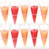 Blue Sky MiniWare Angled Clear Cones Wave Display | 10 Count - Disposable Cups for Dessert & Appetizer Presentation view 1