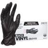 ForPro Disposable Vinyl Gloves, Black, Industrial Grade, Powder-Free, Latex-Free, Non-Sterile, Food Safe, 2.75 Mil. Palm, 3.9 Mil. Fingers, X-Large, 100-Count view 1