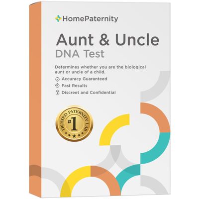 HomePaternity Aunt/Uncle DNA Test, Fast Results, Highest Accuracy Available with Up to 34 Genetic Markers Tested, All Lab Fees & Shipping Included, Test Niece or Nephew, Test Paternity Without Father