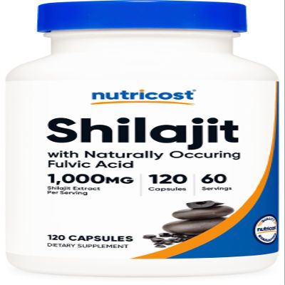 Nutricost Shilajit Capsules (1,000 mg Per Serving) (120 Capsules) - Shilajit Extract with Naturally Occuring Fulvic Acid, 60 Servings, Gluten Free, Non-GMO, Vegan Friendly Dietary Supplement