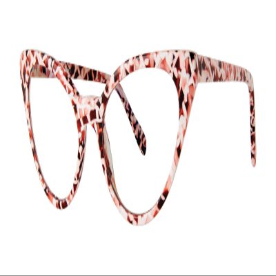 Scojo New York Soho Reading Glasses for Women, Scratch Resistant Lenses, Handmade Cat Eye Readers for Women, Fashionable Colorways, Pink Mosaic - 2.75x