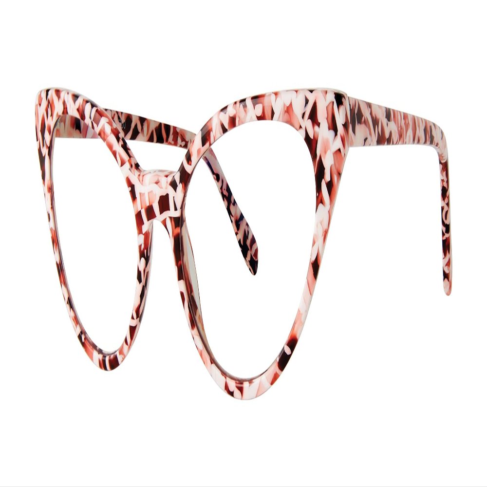 Scojo New York Soho Reading Glasses for Women, Scratch Resistant Lenses, Handmade Cat Eye Readers for Women, Fashionable Colorways, Pink Mosaic - 2.75x