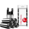 100 Count Trash Bags, jixik 5 Gallon Garbage Bags with Handlees 18''23.6 Unscented Black Trash Bag for Kitchen, Bedroom Livingroom, Bathroom
