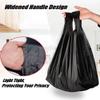 100 Count Trash Bags, jixik 5 Gallon Garbage Bags with Handlees 18''23.6 Unscented Black Trash Bag for Kitchen, Bedroom Livingroom, Bathroom view 2