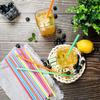 100 Pcs Colorful Plastic Long Disposable Drinking Straws.(0.23''diameter and 10.24"long) (Colorful-long) view 2