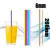 100 Pcs Colorful Plastic Long Disposable Drinking Straws.(0.23''diameter and 10.24"long) (Colorful-long) view 3
