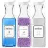 Laundry Detergent Dispenser,54oz Fabric Softener Dispenser,Plastic Liquid Laundry Detergent Container,Laundry Detergent Organizer for Laundry Room Organization with 4 Labels,3 Pack,White view 1