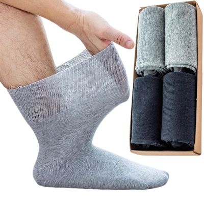 svlftecon 4 Pack Diabetic Crew Socks Extra Wide Super Soft Non-Binding Top Edema Socks for Swollen Feet Unisex (X-Large,Mix11(Winter))