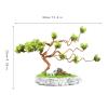 Artificial Trees Small Artificial Bonsai Tree Fake Plant Potted Pine Bonsai Plant Faux Bonsai for Windowsill Yard Desktop Display9 Inches Simulated Pine view 2
