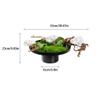 MACIUM Simulation Potted Plants Bonsai Tree Simulation Moss Green Plant Chinese Bonsai Flower Tea Table Tea Room Decoration Moss Green Plant Bonsai Flower Art Fake Plant Greenery Decor for Desk view 2