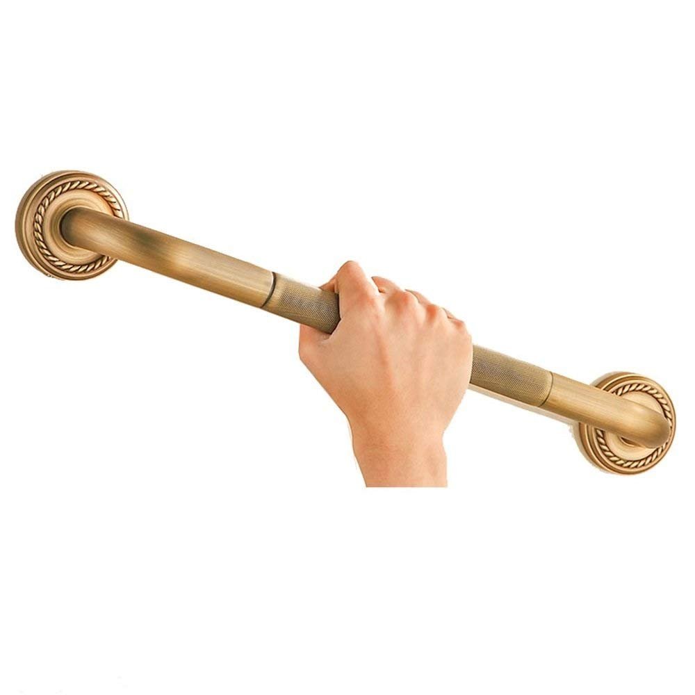 FairUo Bath Wall Attachment Handrails,Grab Bar Rails Bathroom Grab Bar, Wall-Mounted Straight Hair Towel Rack, Sturdy Copper Shower Safety Handle for Bathtub, Toilet, Bathroom, Kitchen