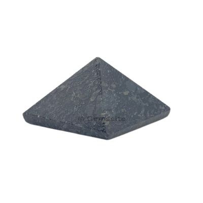 Nuummite Pyramid Crystal Healing Stones - 2" Great Pyramid Figurine of Natural Stone Pyramid for Meditation, Reiki, Chakra Balancing and Crystal Pyramids Grid