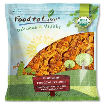 Food to Live Organic Dried Mango Strips, 6 Pounds Non-GMO, Unsulphured, Unsweetened and Delicious Fruit Snack, Chewy and Naturally, Vegan, Kosher