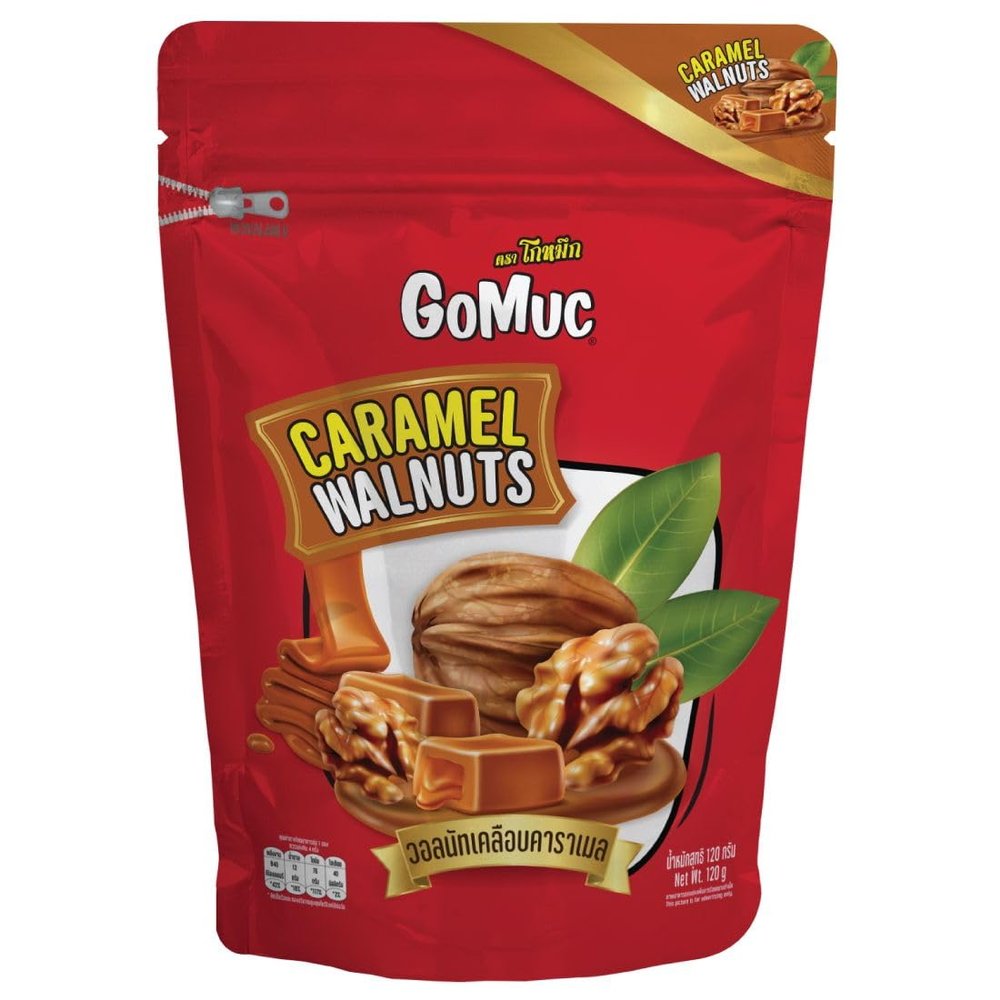 Gomuc Brand, caramel coated walnuts 120 g X 2 Packs