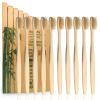 10 Pack Bamboo Toothbrushes | Biodegradable & Compostable Eco-Friendly Natural Bamboo Charcoal Toothbrushes | BPA Free Soft Bristles Wooden Toothbrush - 100% RECYCLED PACKAGING (Adult - 10 Beige) view 1