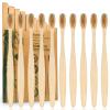 10 Pack Bamboo Toothbrushes | Biodegradable & Compostable Eco-Friendly Natural Bamboo Charcoal Toothbrushes | BPA Free Soft Bristles Wooden Toothbrush - 100% RECYCLED PACKAGING (Adult - 10 Beige) view 2