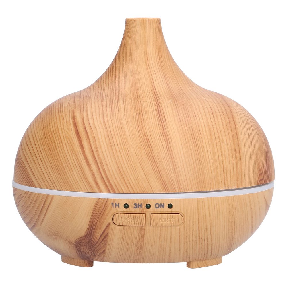 150ml Wood Grain Aromatherapy Diffuser USB Essential Oil Diffuser Cool Mist Night Light Humidifier for Bedroom Office