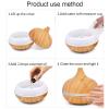 150ml Wood Grain Aromatherapy Diffuser USB Essential Oil Diffuser Cool Mist Night Light Humidifier for Bedroom Office view 2