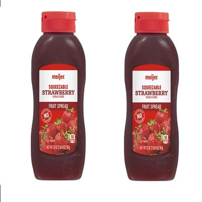 Pack Of 2 Squeezable Strawberry Fruit Spread, 20 oz