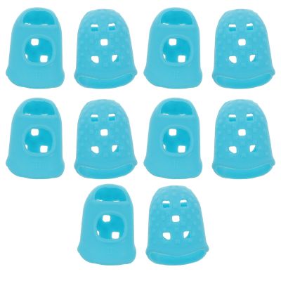 Beatifufu 10pcs Silicone Embroidery Nail Protectors Durable Finger Covers for Sewing Lightweight and Non-slip Thimbles Essential Tool for Beginners and Diy Crafts