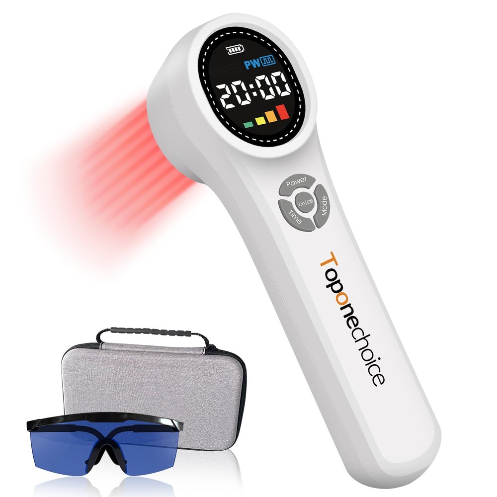 Toponechoice Red Light Therapy Device, 4x980nm+4x810nm+16x660nm, Near Infrared Light Therapy for Humans Body Pet Dogs Horses, Light Therapy Machine for Body Joint Back Knee Muscle Relax Pain Relief