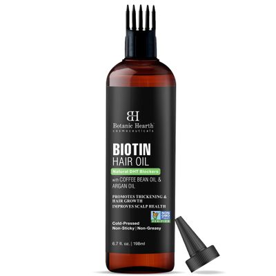 Botanic Hearth Hair Oil for Hair Growth & Home Hair Perm Kit| Strengthening Dry, Frizzy, Damaged Hair & Scalp Treatment | Biotin Hair Oil 6.7 Fl Oz