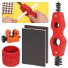 Mardatt 5Pcs Copper Pipe Cleaner and Reamer Kit Includes Inner-Outer Reamer Pipe, 4 In 1 Pipe Cleaning Tool, Sanding Sponge and Tubing Cutter for PVC PPR Copper Brass Aluminum Pipes view 1